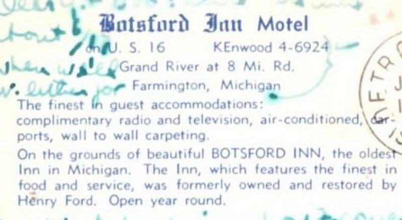 Botsford Inn - Vintage Postcard